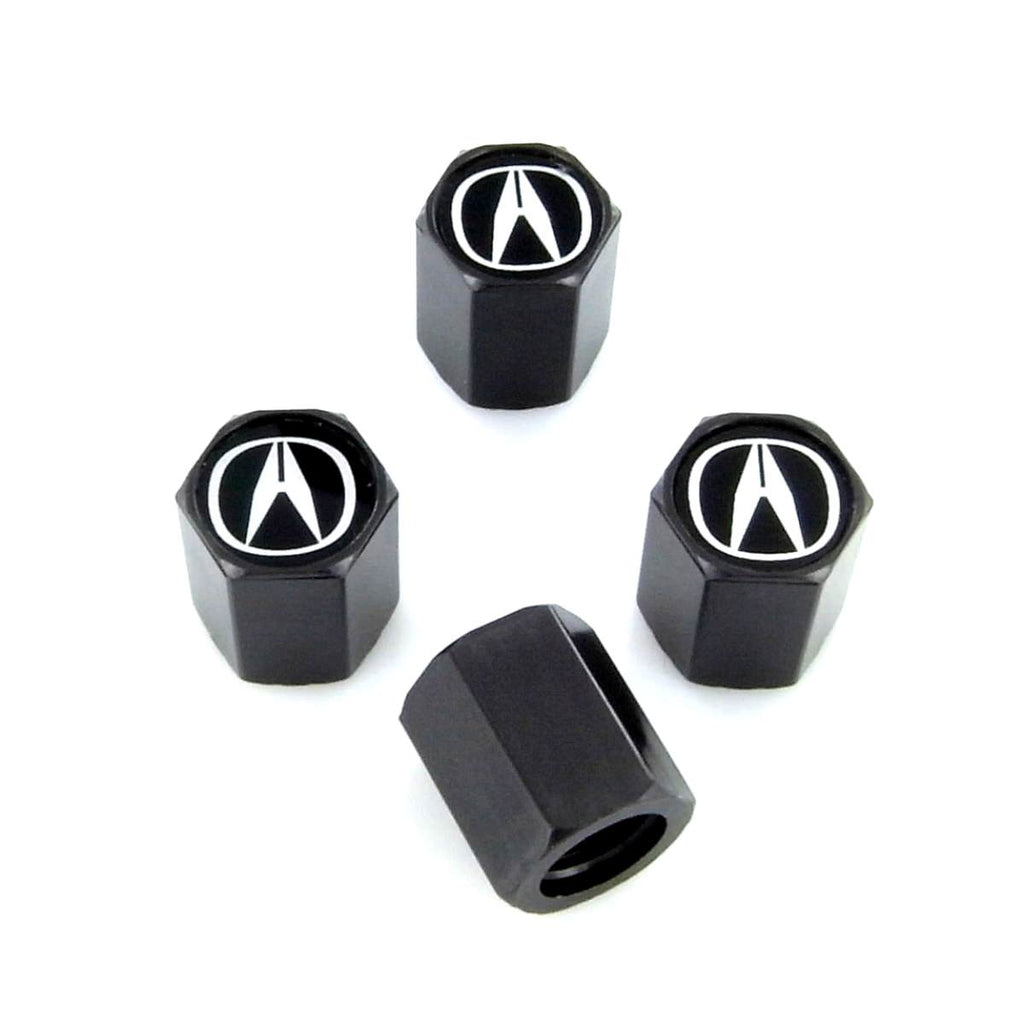 Acura Logo Tire Stem Valve Caps (Black)