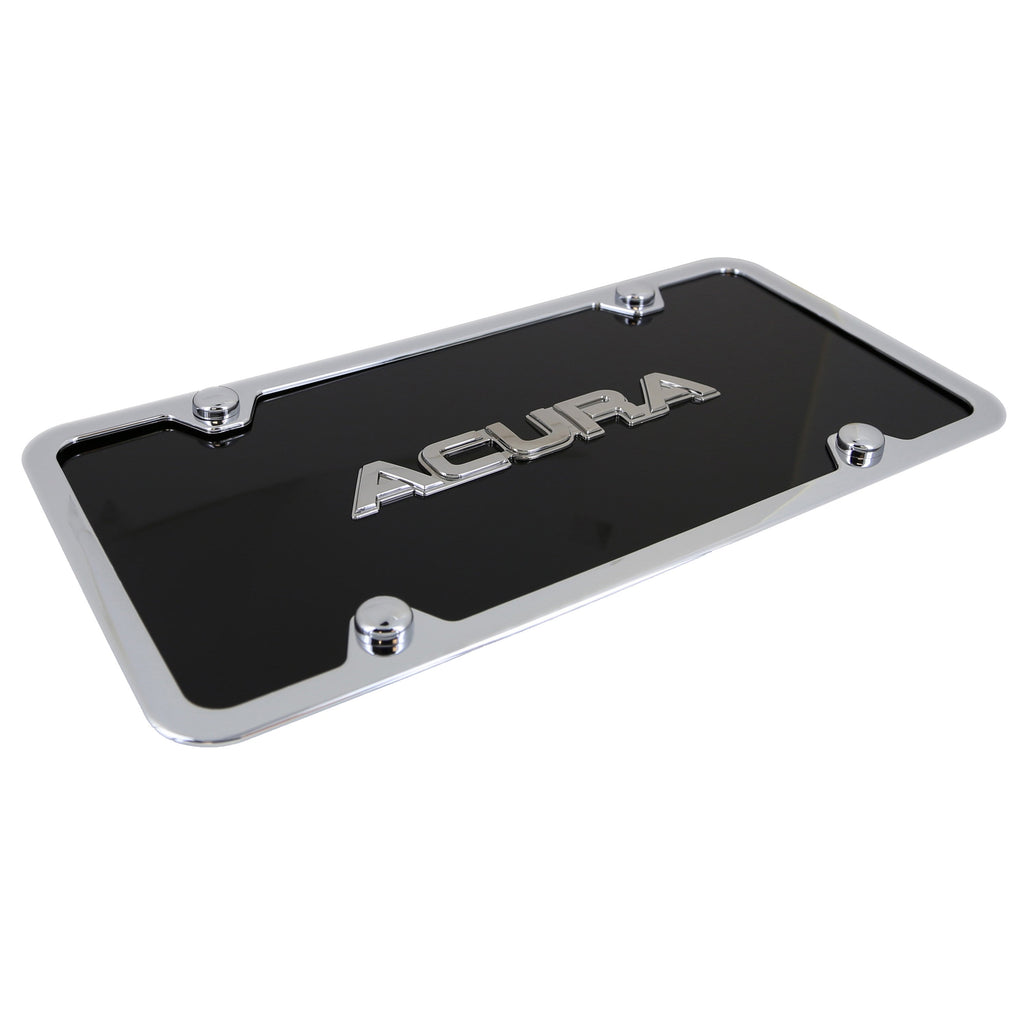 Acura License Plate Kit (Chrome on Black)