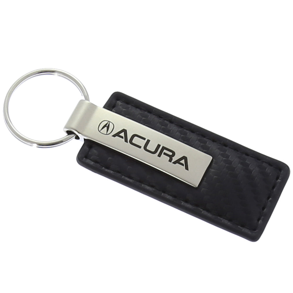 Acura Carbon Fiber Leather Keychain (Black)