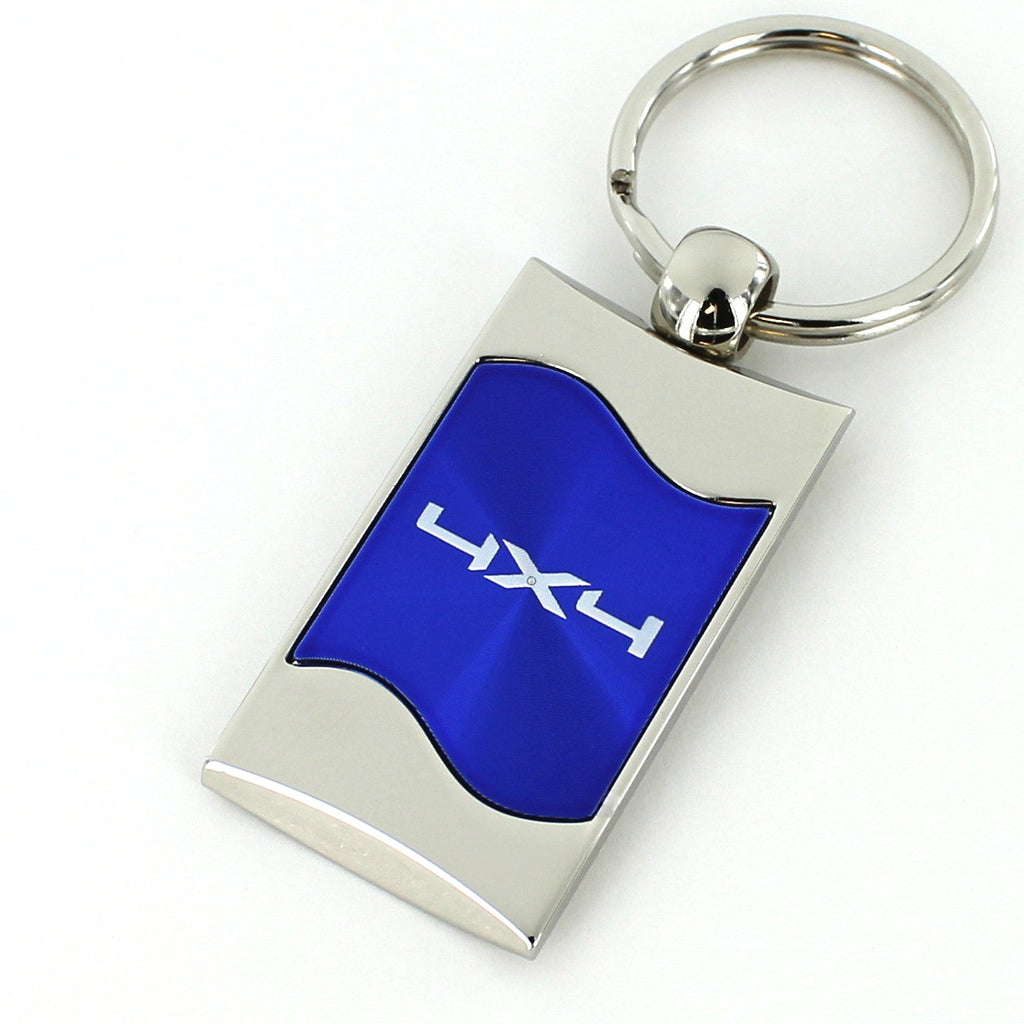 4X4 Spun Brushed Key Ring (Blue)