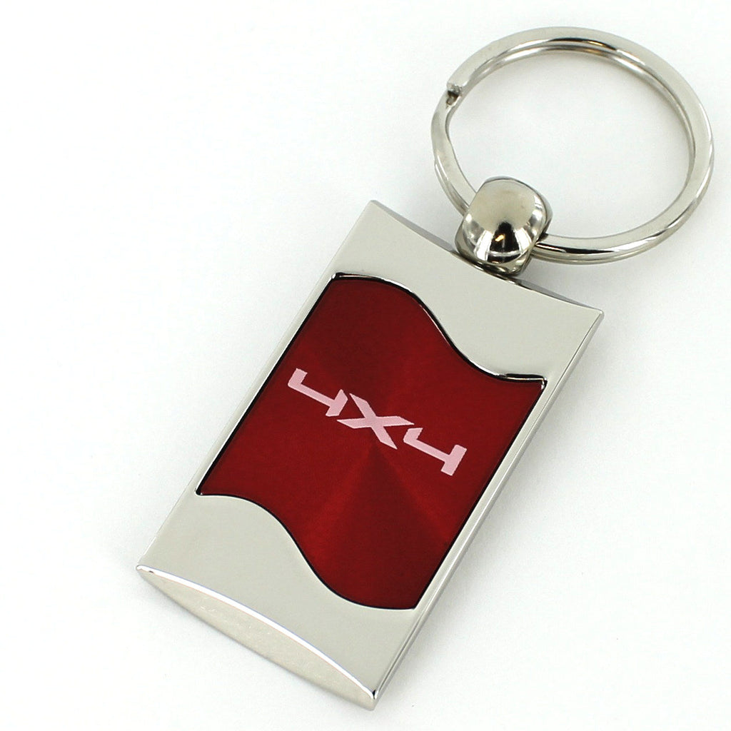 4X4 Spun Brushed Key Ring (Red)