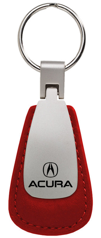 Acura Leather Tear Drop Key Ring (Red)