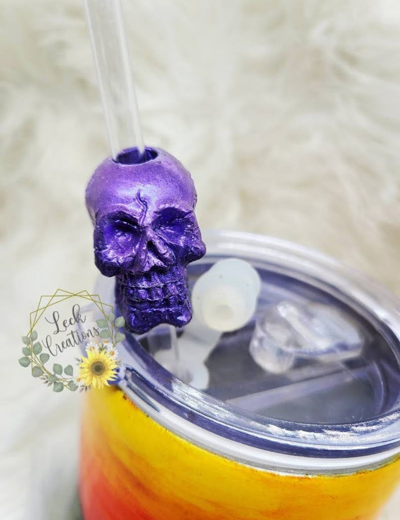 3D Skull Straw Topper