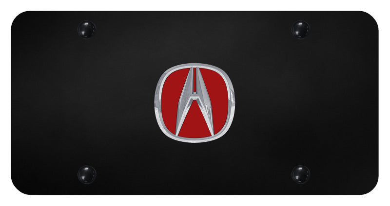 Acura Logo License Plate (Red on Chrome)