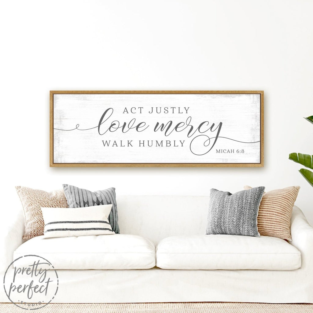 Act Justly Love Mercy Walk Humbly Canvas Wall Art