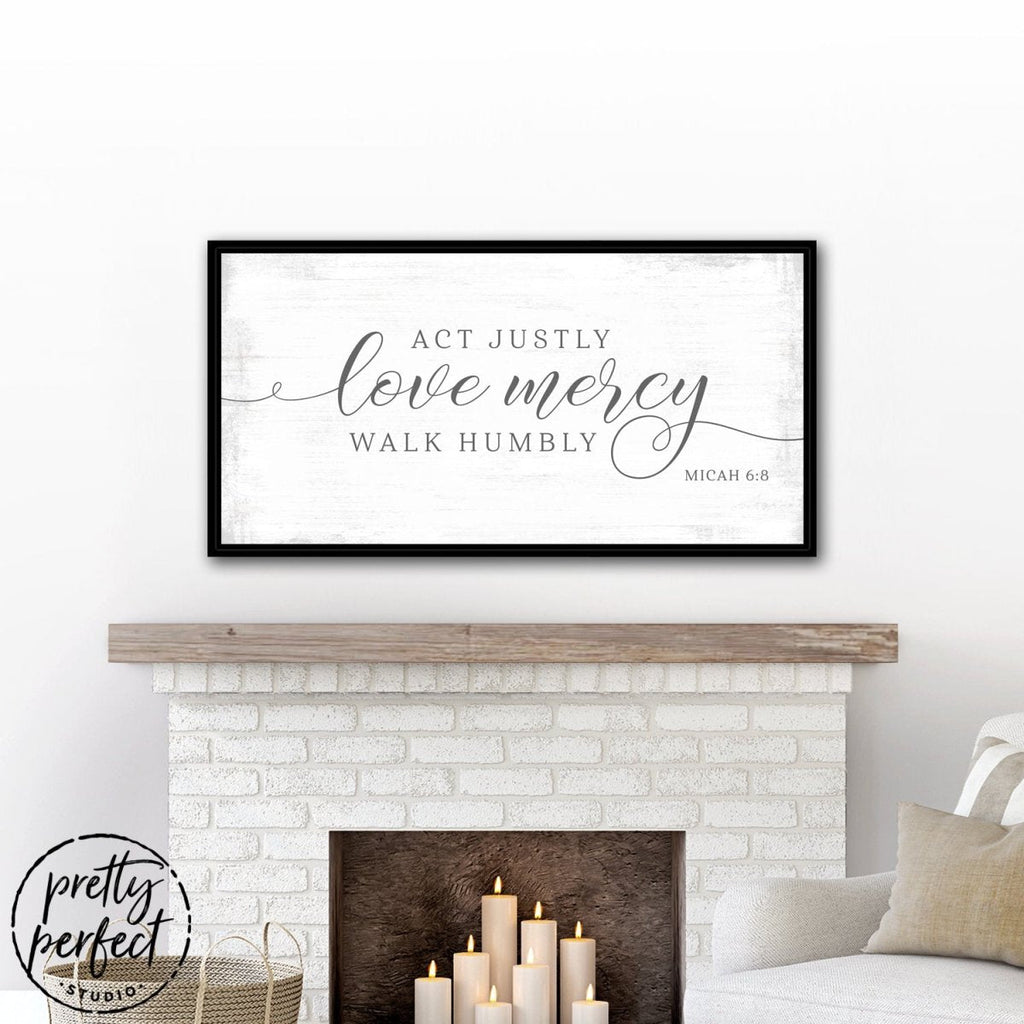 Act Justly Love Mercy Walk Humbly Canvas Wall Art