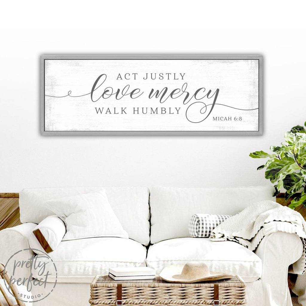 Act Justly Love Mercy Walk Humbly Canvas Wall Art