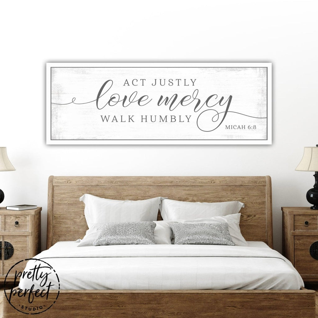 Act Justly Love Mercy Walk Humbly Canvas Wall Art