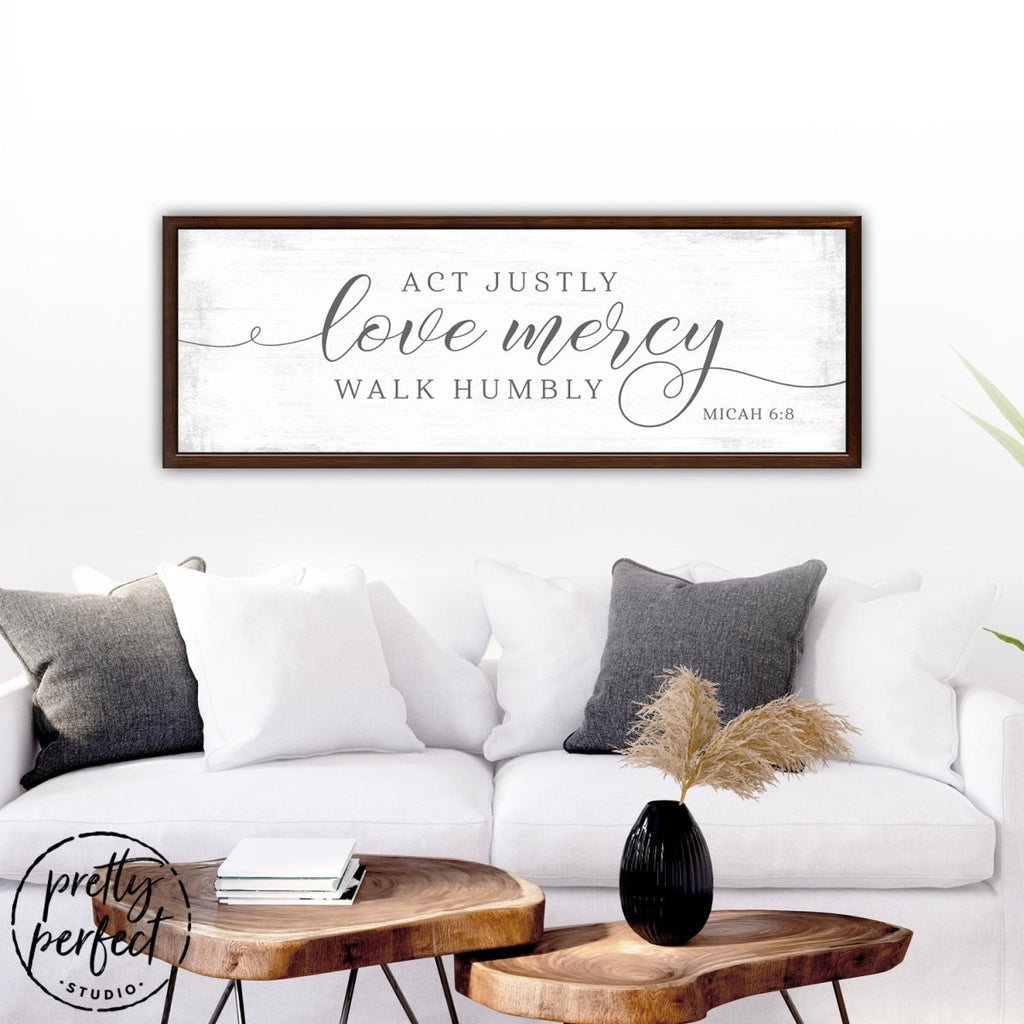 Act Justly Love Mercy Walk Humbly Canvas Wall Art