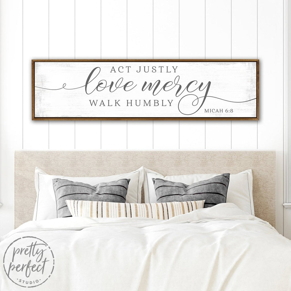 Act Justly Love Mercy Walk Humbly Canvas Wall Art