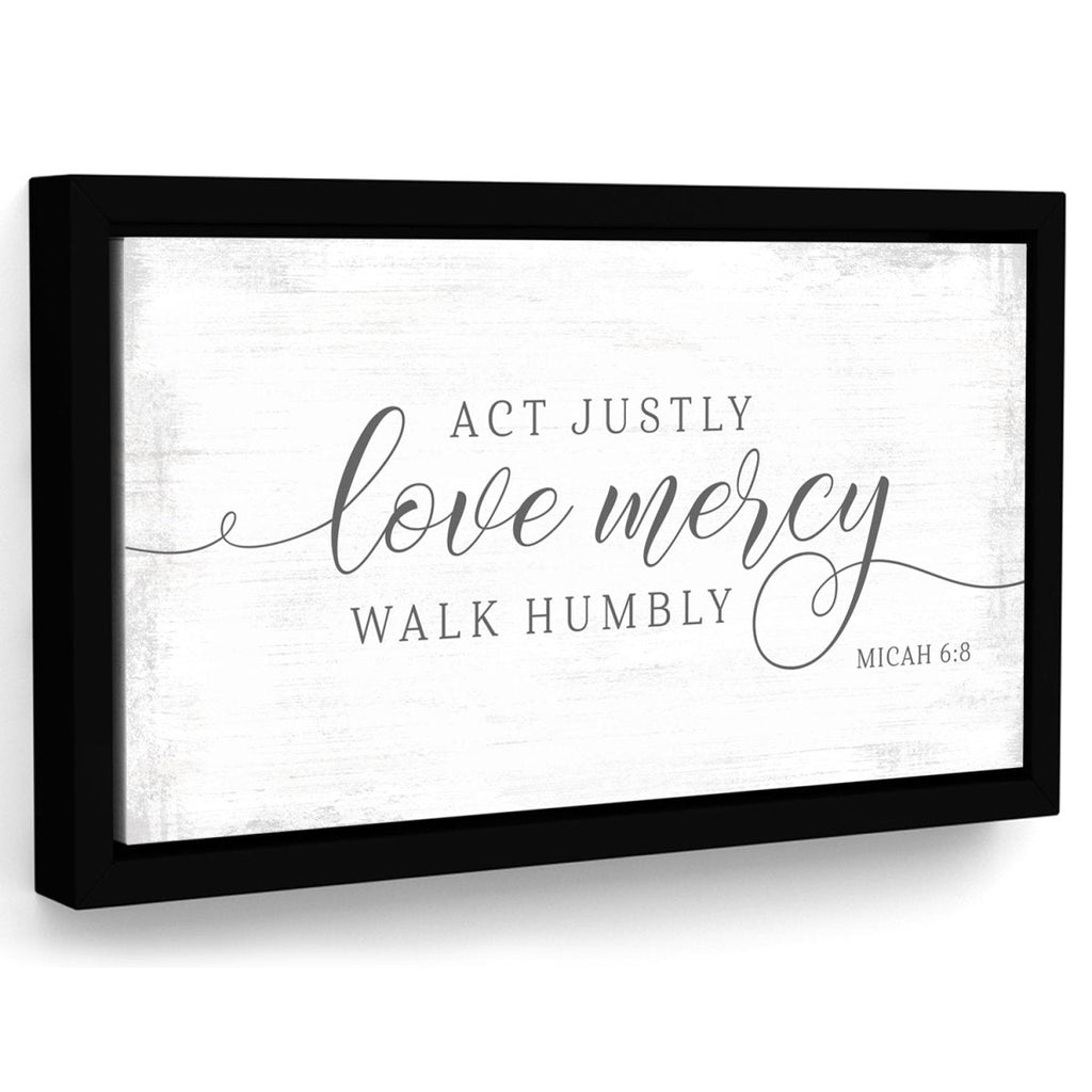 Act Justly Love Mercy Walk Humbly Canvas Wall Art