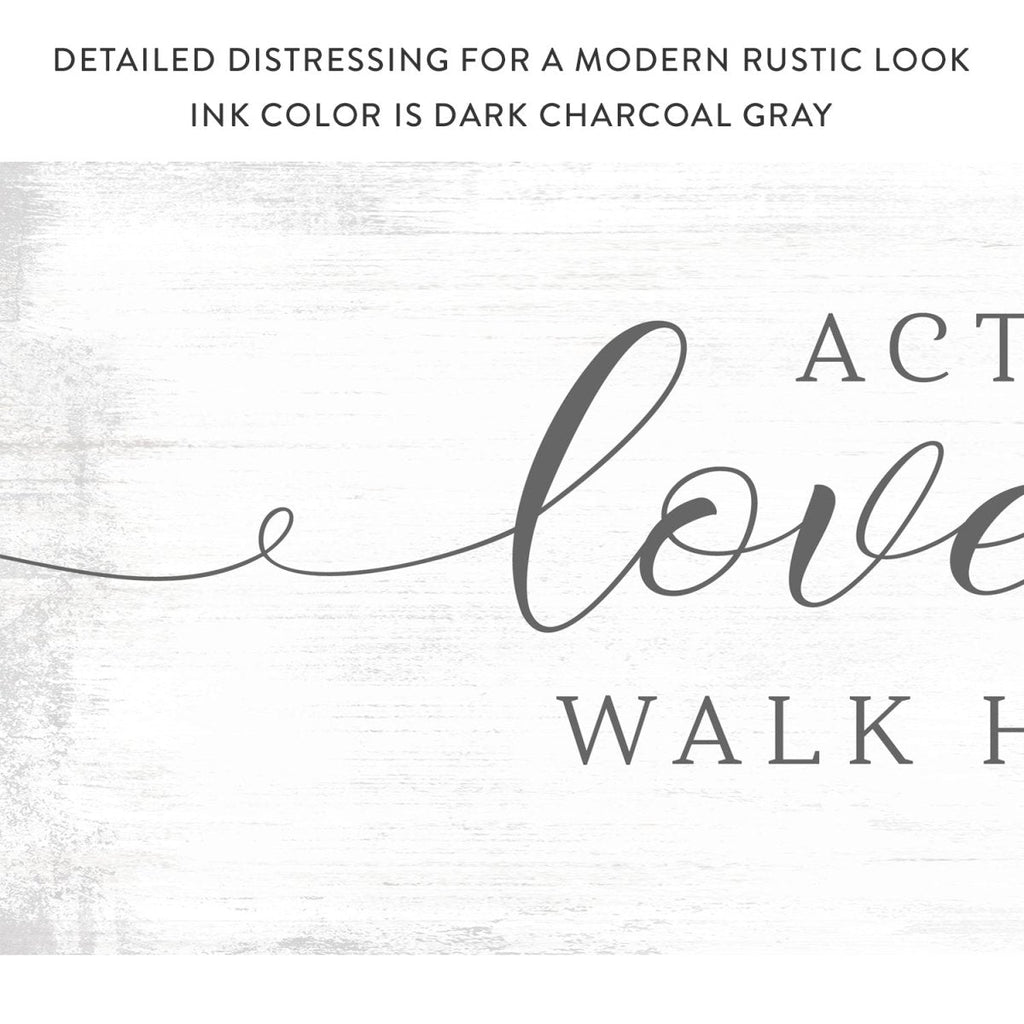 Act Justly Love Mercy Walk Humbly Canvas Wall Art